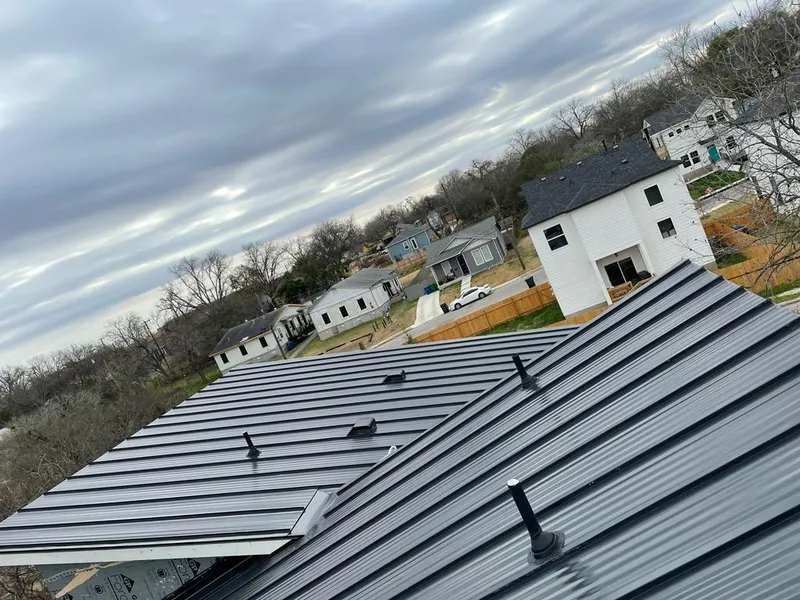 Standing seam metal roof panels with vents for Skylight Repair in Canyon Lake